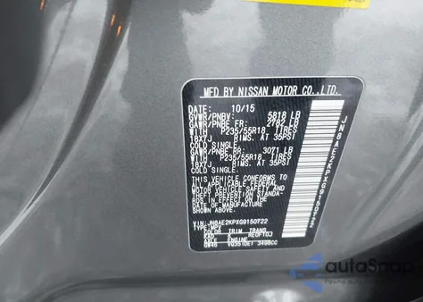 2016 Nissan Quest Platinum/S/Sl/Sv from USA, damaged, VIN JN8AE2KPXG9150722